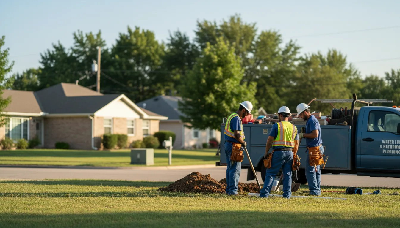 Residential water line and bathroom plumbing service in Oakwood, OH